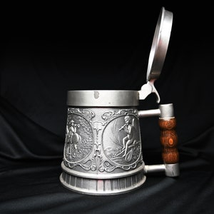 Beer mug,  German mug ,Wintage Pewter