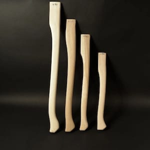 lot of 4 pcs 32 - 20 inch (800 - 500 mm) Replacement Axe Handle blank, hand Crafted , V80, V70, V60, V50