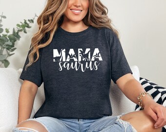 Mama Saurus T-Shirt, Dinosaur Mom Shirt, Dinosaur Lover Tees, Dinosaur Family Shirt, Mommy Saurus Tee, Funny Mom Life Outfit