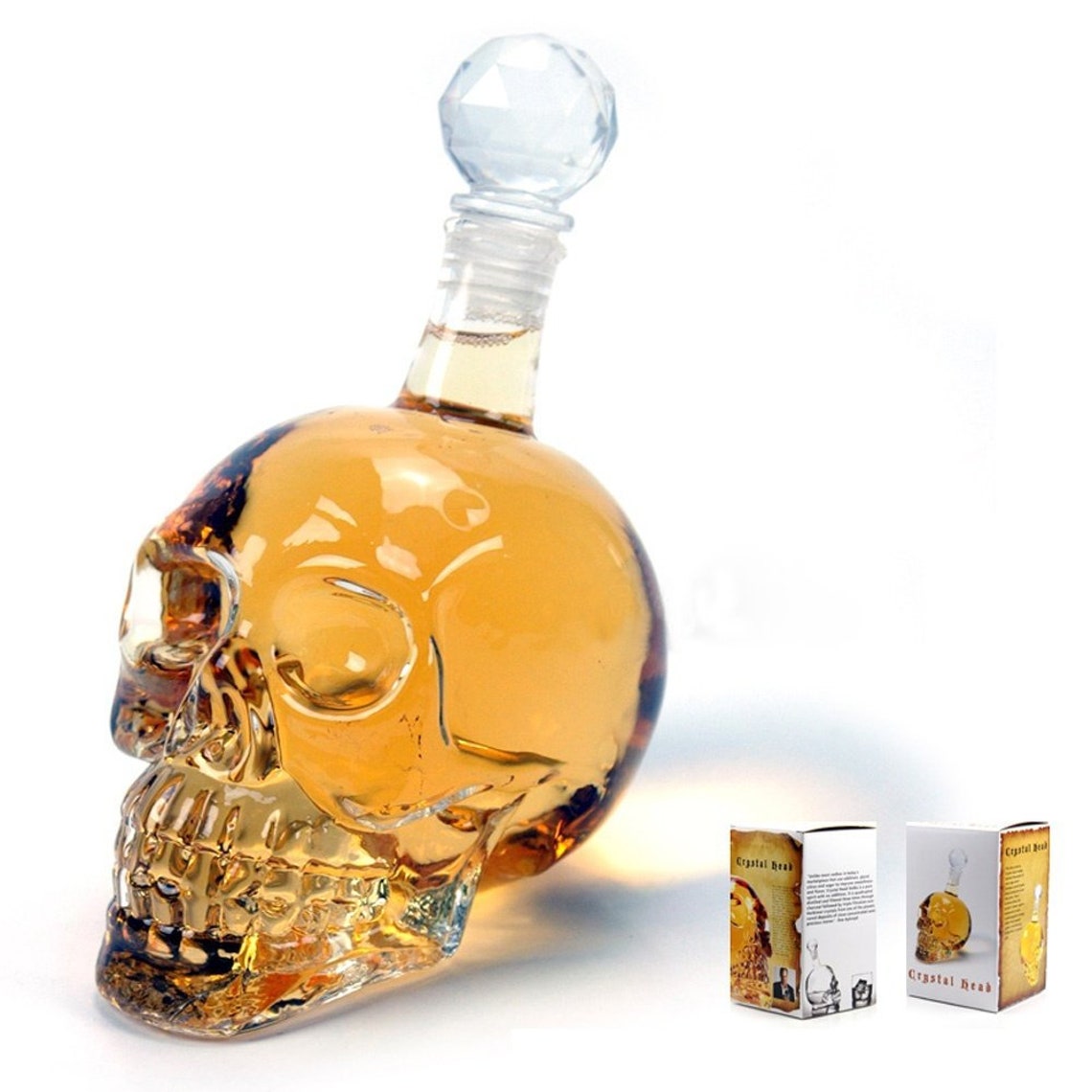 skull shaped wine bottle