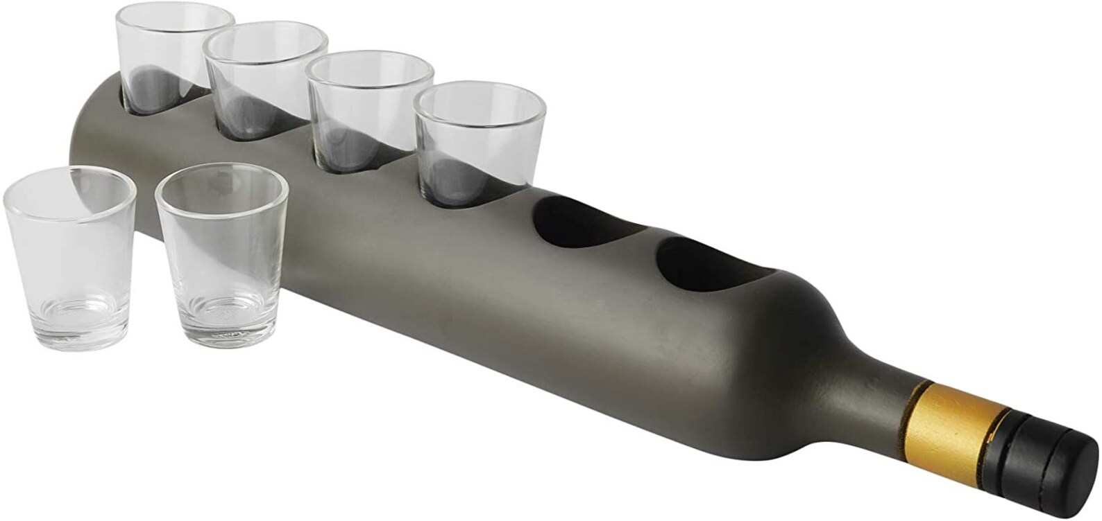 Round Bottle Shot Glass Holder Wooden Set of 6. Hand Made Etsy