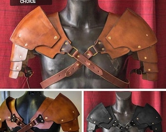 Medieval Leather Shoulder Armor Roman Gladiator Cosplay Costume