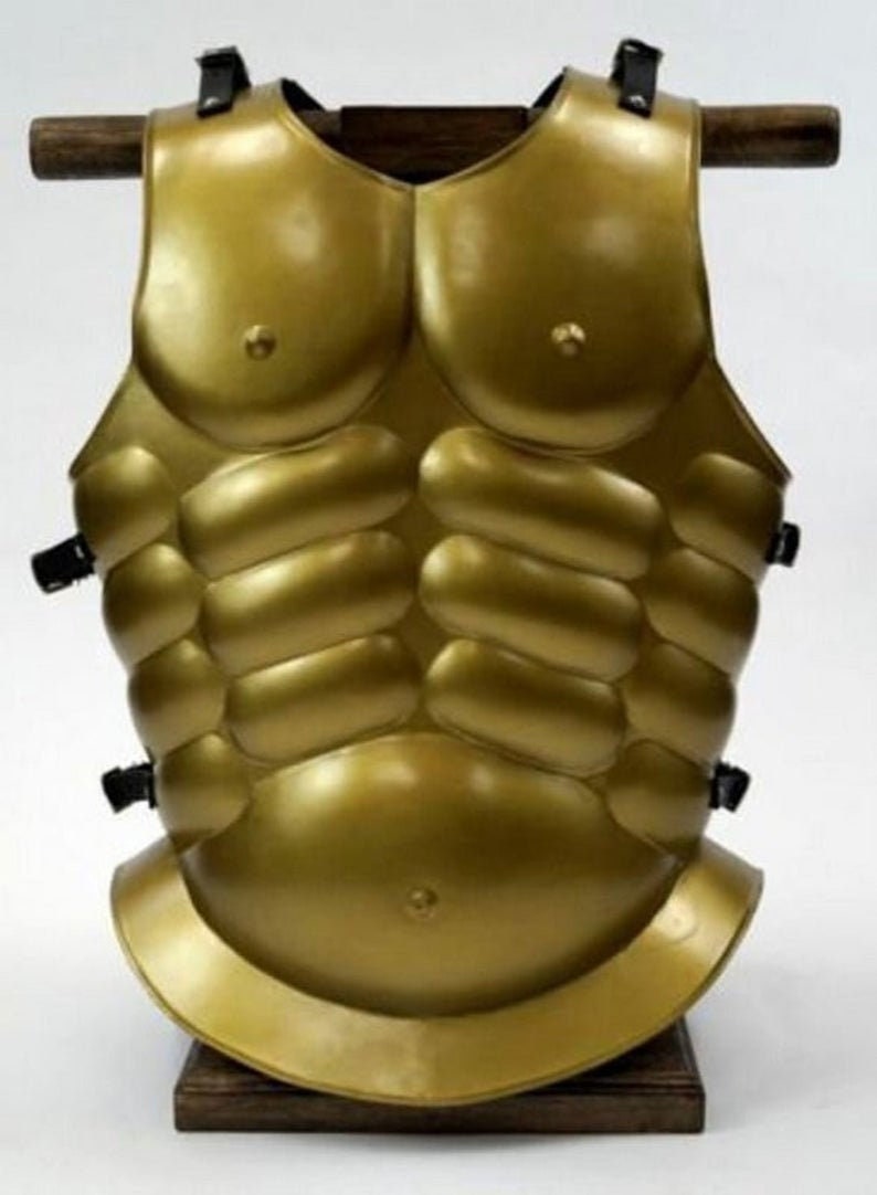 Details about   Medieval MUSCLES JACKET Golden Finish Armor Collectible Greek Wearable Costume 