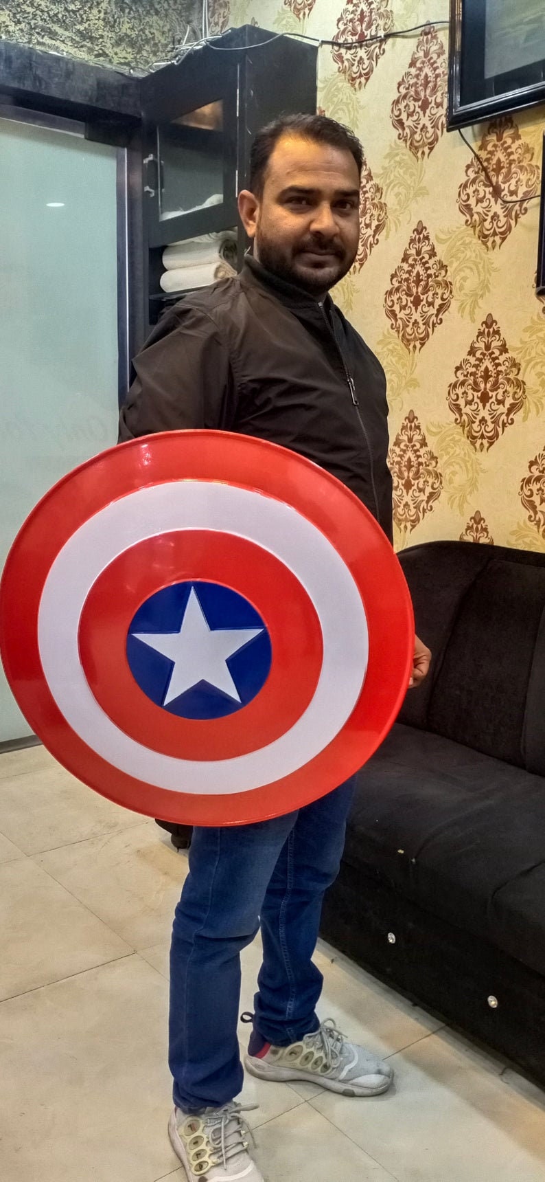 Avengers marvels Shield 24 Medieval 18 gauge steel Replica HAND MADE CAPTAIN America
