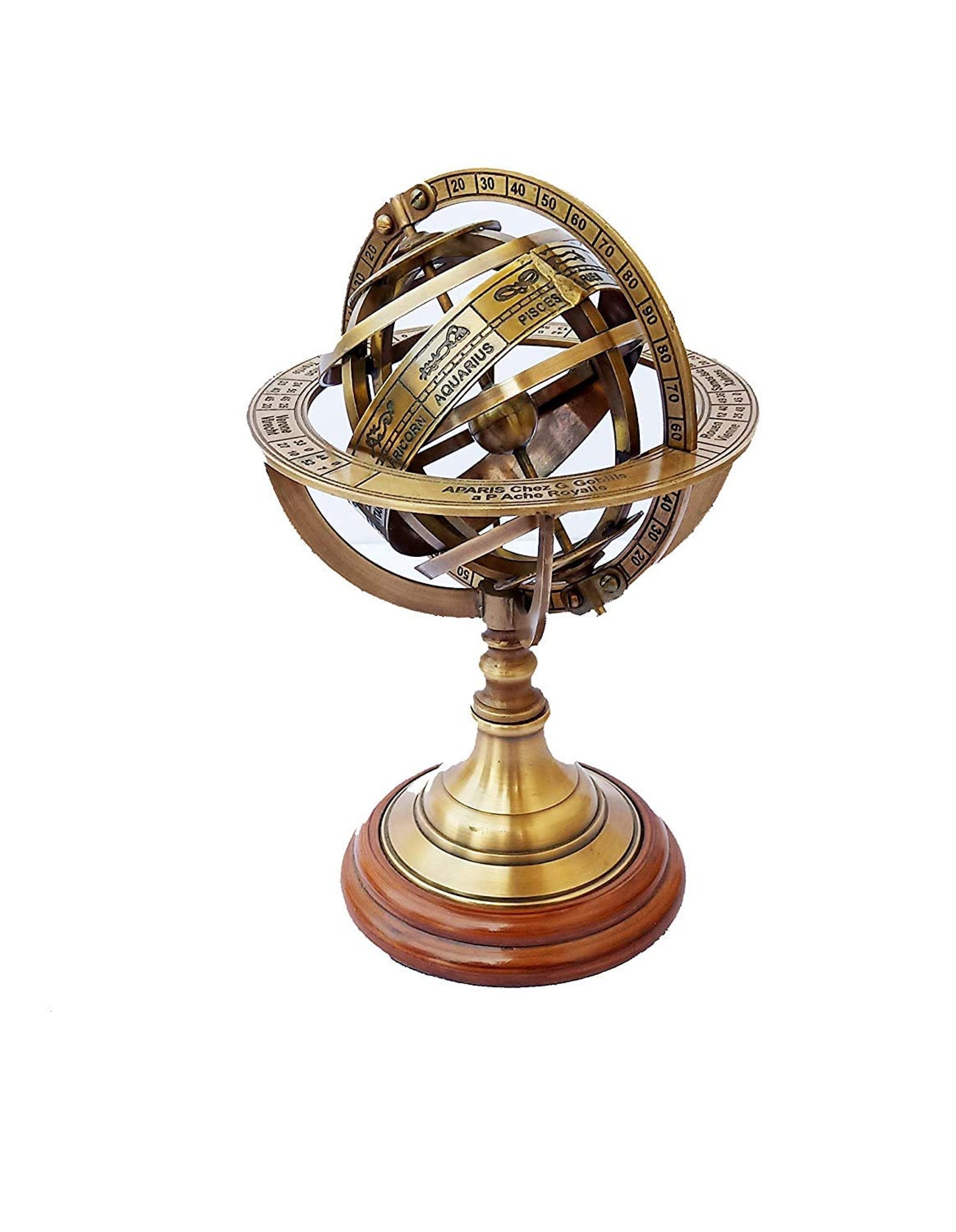 Brass Tabletop Nautical Sphere Globe Pirate's Antique Etsy