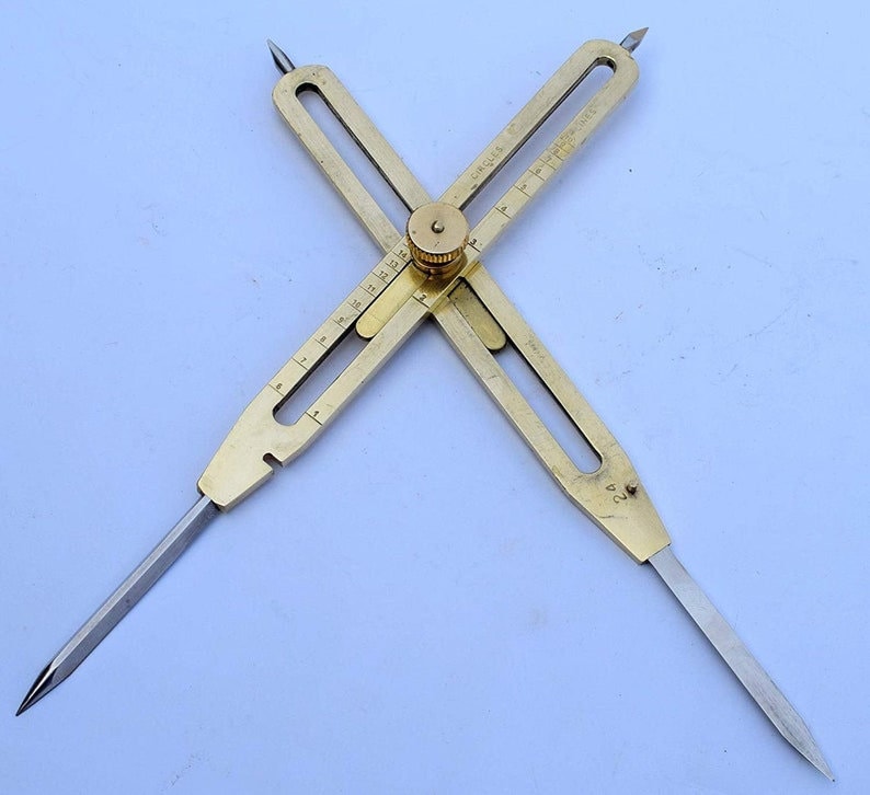 9 INCH Brass Antique Drafting Tool Proportional Divider Scientific