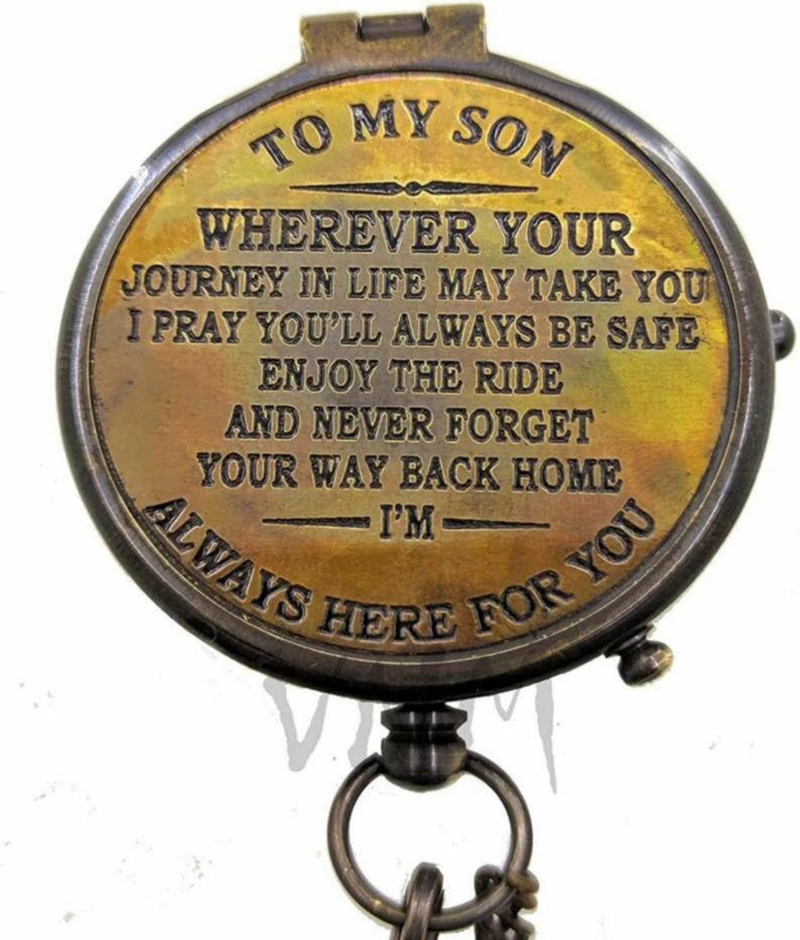 Engraved Brass Compass Gift to My Son/nautical Gift to Son From Mom A