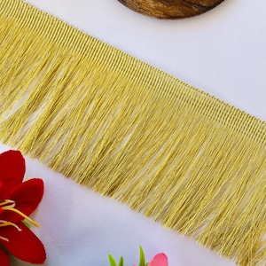 Gold Metallic Indian Tassel Fringe: Sewing Craft Trim
