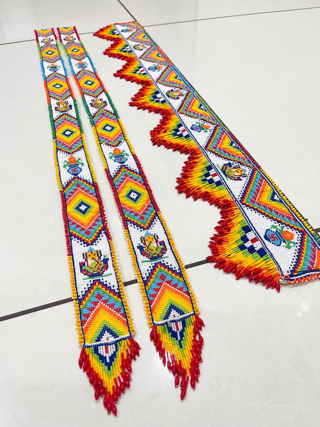 Buy Handmade Glass Bead Door Toran With Latkan Set: Gujarati Decor Online  in India