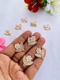 Pearl Flower Patch | 12 Pcs Handcrafted Embellished Appliques for Clothing & D\u00e9cor product logo