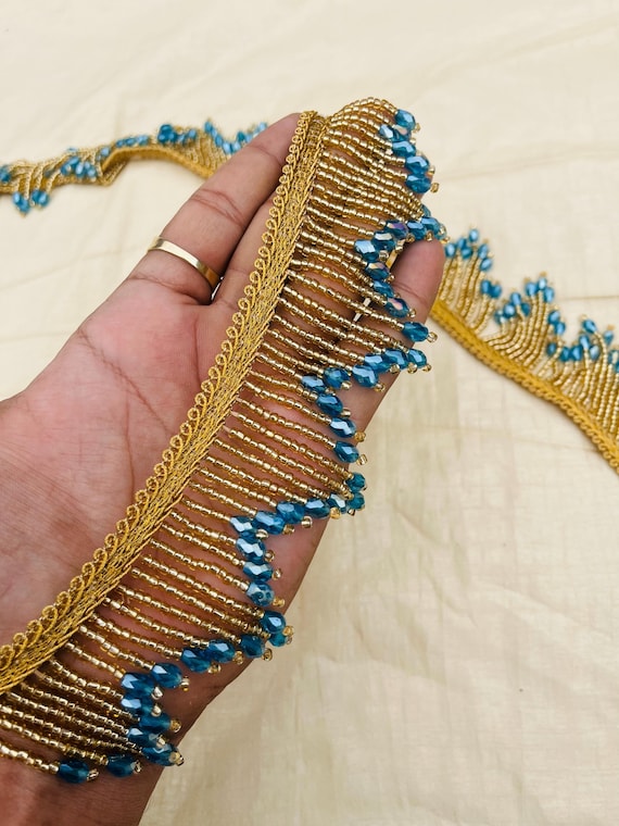 gold beaded trim for dresses Amazon.com: Gold Lace Ribbon with Beads,Gold Lace Trim Ribbon for Crafts,Golden Beaded Border for Sewing,Decorative DIY,Dresses,Gowns,Weddings,Party(1.6 Inch Width 3 Yards)