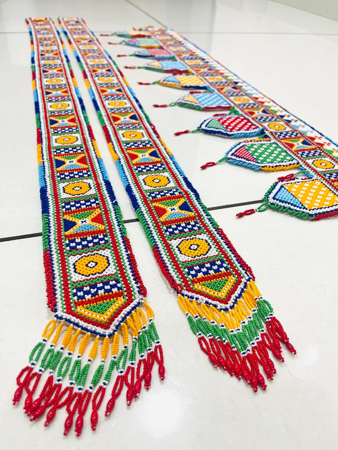 Handmade Glass Bead Door Toran With Latkan: Gujarati Style Hanging