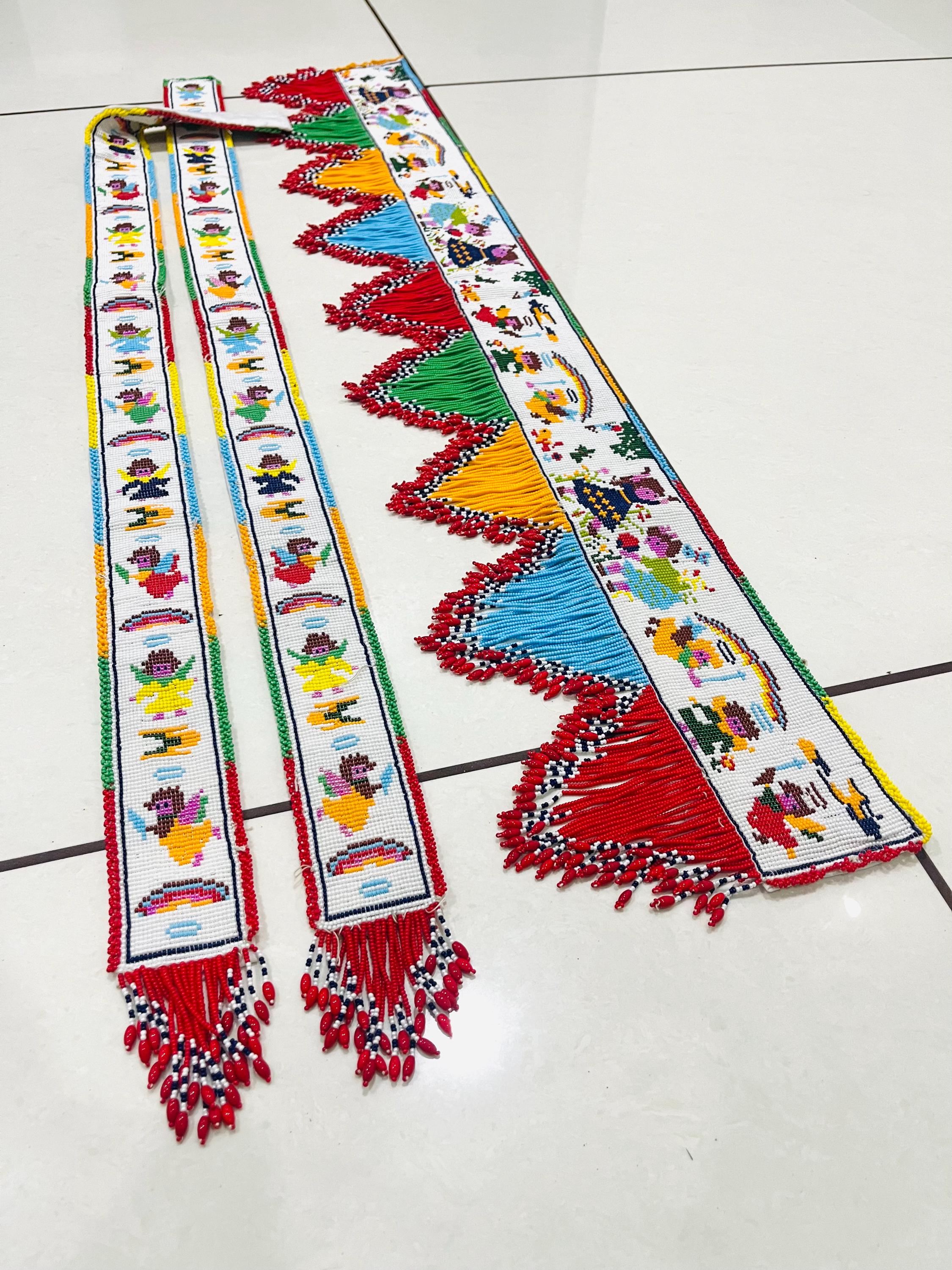 Handmade Glass Bead Door Toran With Latkan: Gujarati Moti Hanging