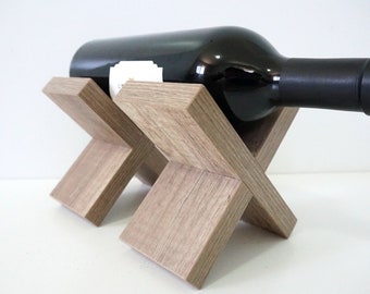 Bottle not included. Handmade in USA Carbone Wine Rack 6 Wood Modern Texture Premium Material NATURE+ One in Gift Box Espresso Color