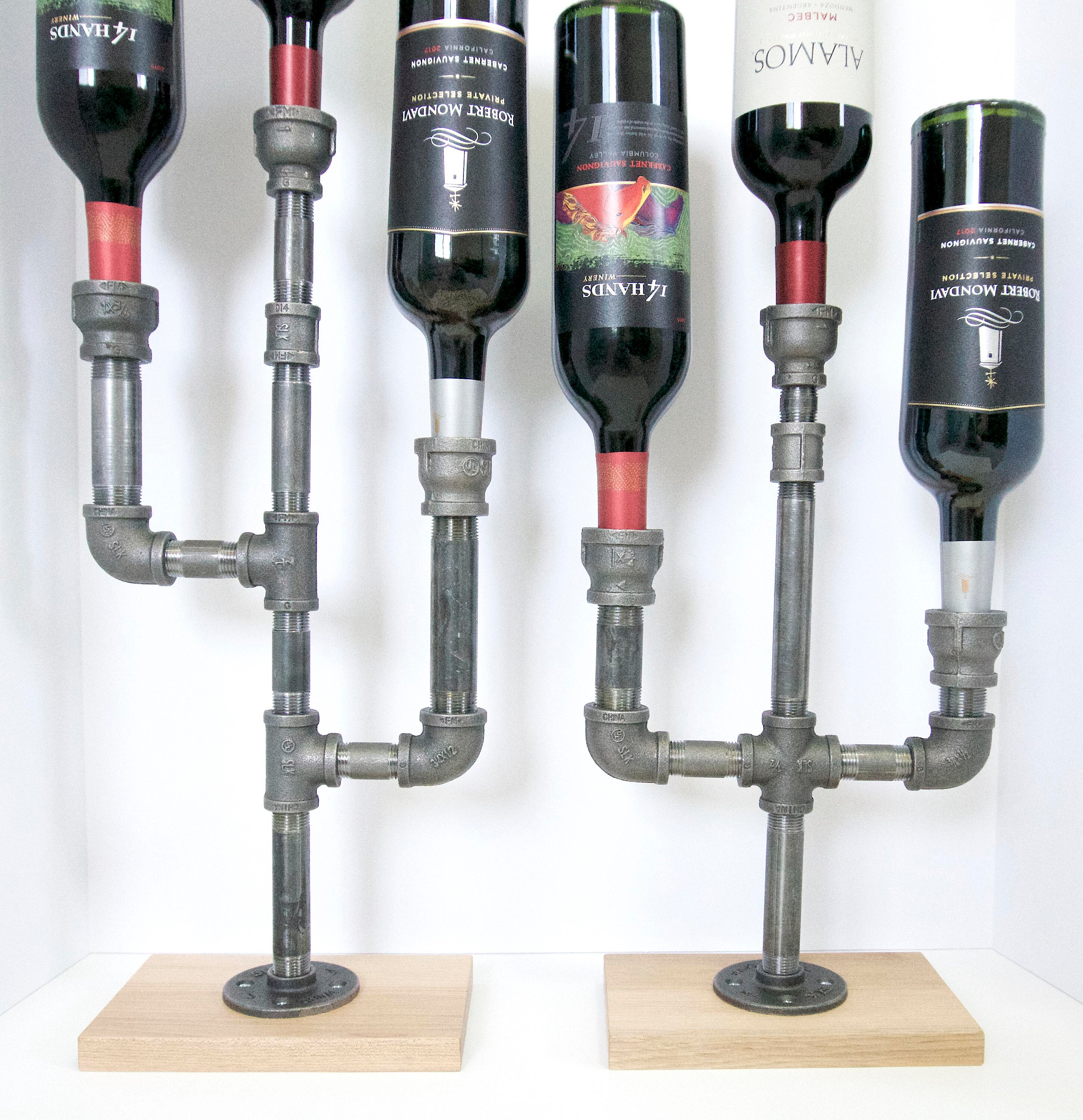 PIPES WINE RACKS. Set from 2. Designed for 6 bottles. Etsy