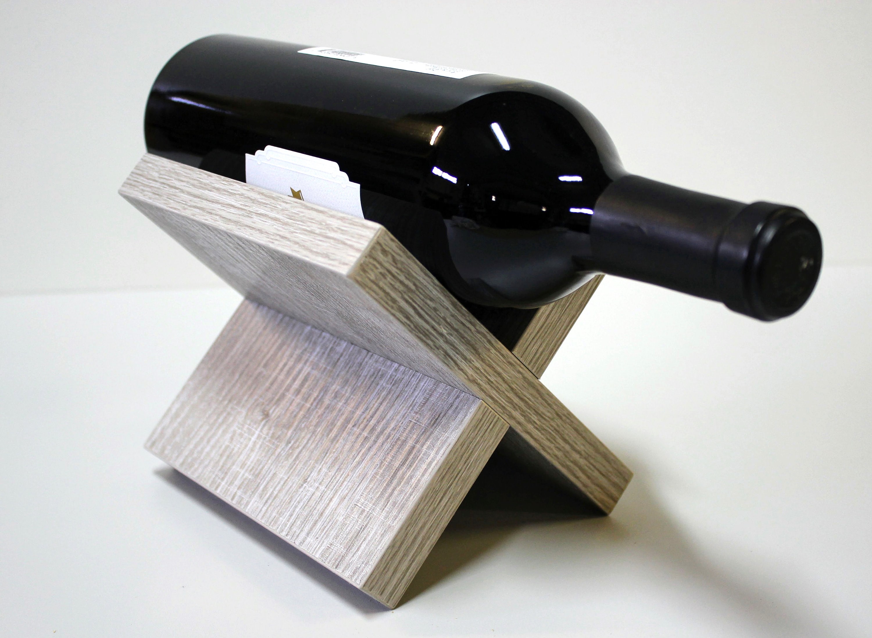 Bottle not included. Handmade in USA Carbone Wine Rack 6 Wood Modern Texture Premium Material NATURE+ One in Gift Box Espresso Color