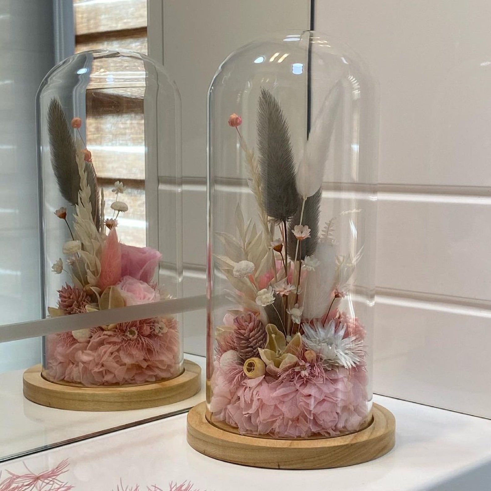 Cloche From Dried Flowers and Stabilized Plants Handmade Only Etsy