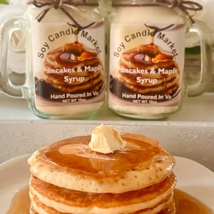 Pancakes with Maple Syrup Soy Candle