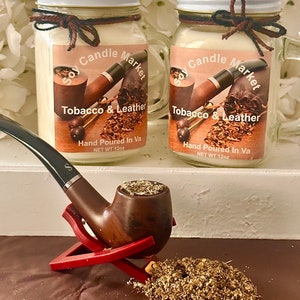 Tobacco And Leather Soy Candle