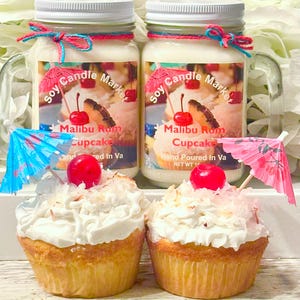Malibu Rum Cupcake Soy Candle