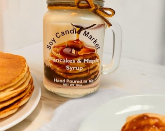 Pancakes with Maple Syrup Soy Candle
