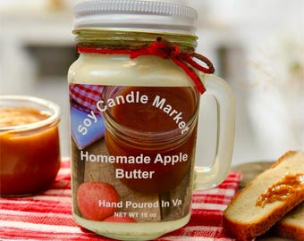 Homemade Apple Butter Soy Candle