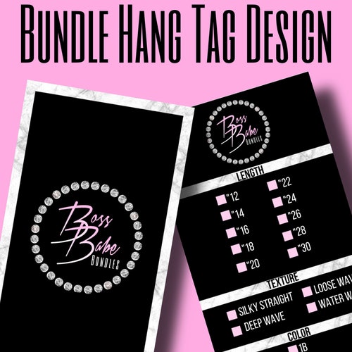 Hair Bundle Wraps and Hair Hang Tag Hair Bundle Hang Tags Etsy