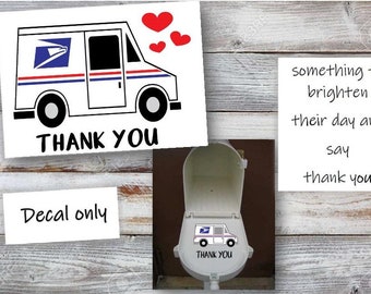 Dziękujemy | Skrzynka pocztowa | Naklejka na skrzynkę pocztową | Prezent z podziękowaniem | USPS | Prezent na nowy dom
