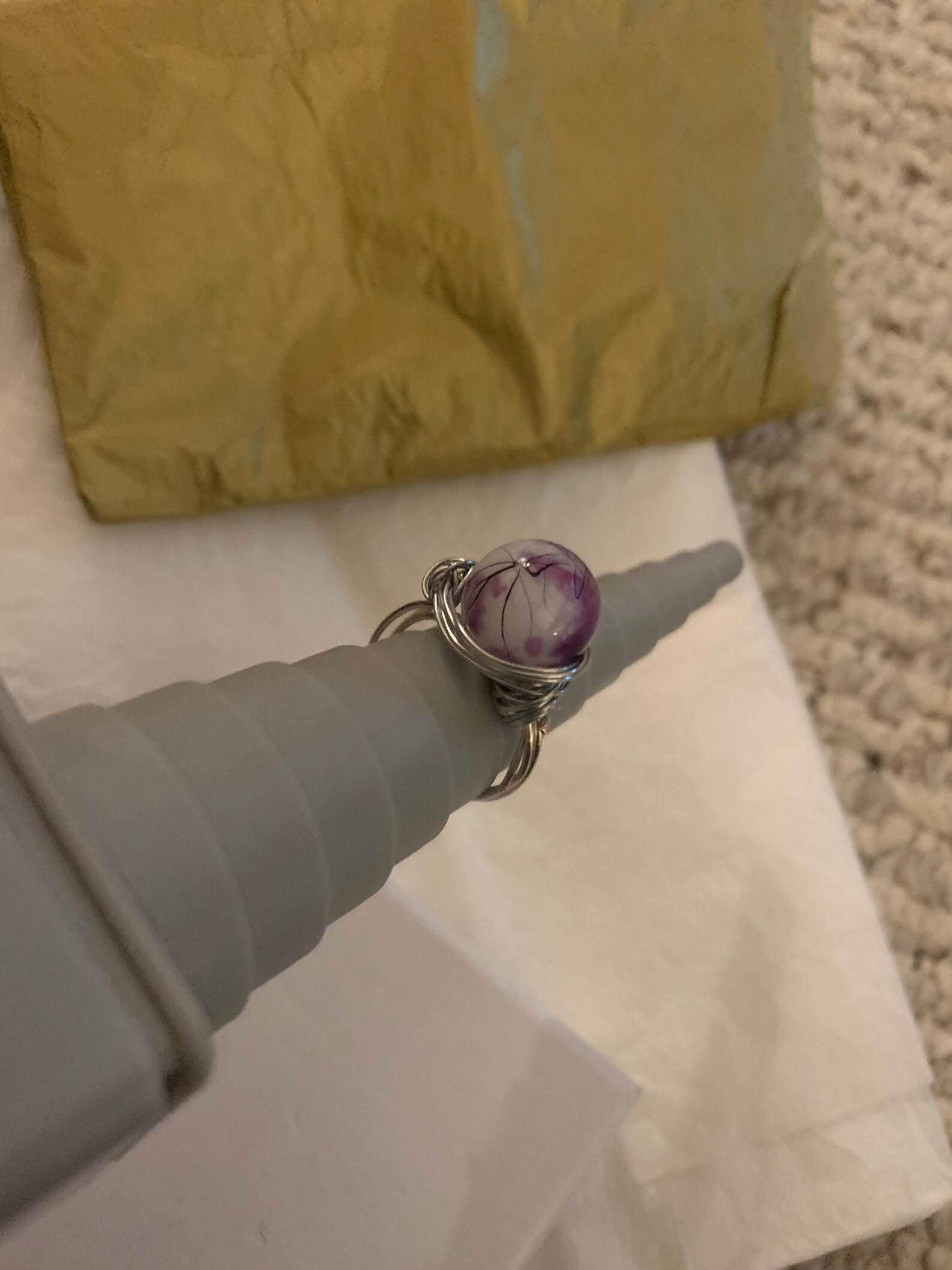 Purple Zen Ring Etsy