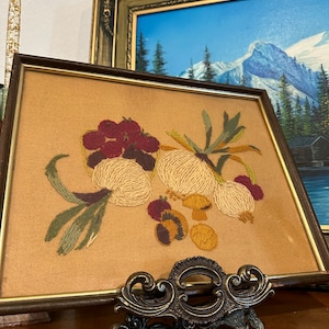 Crewel Embroidery Vegetable Art