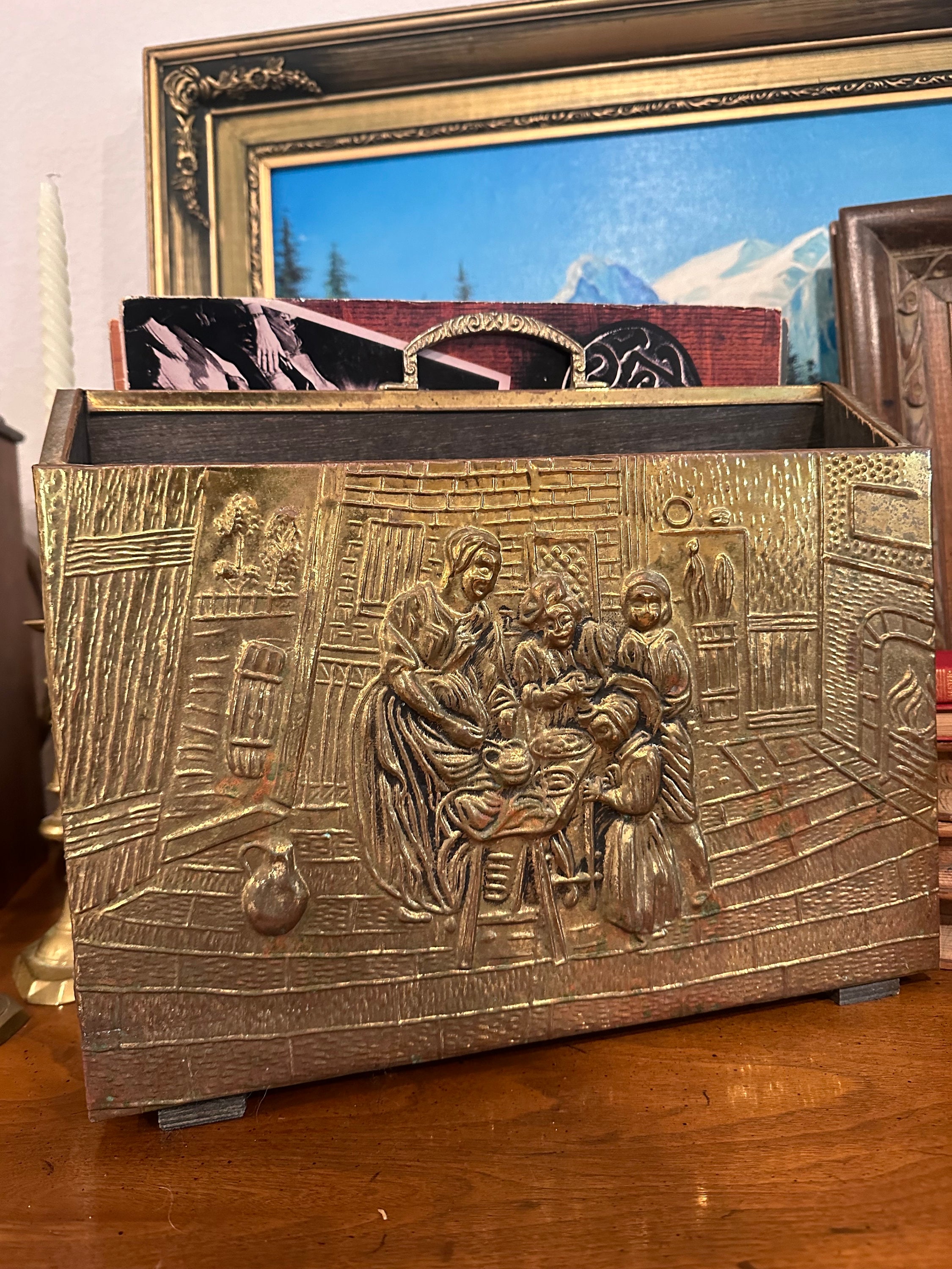 Brass Record/ Magazine Holder