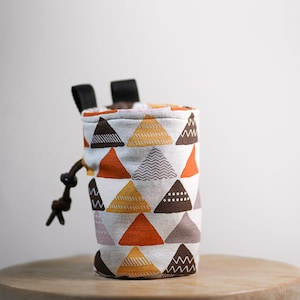 Handgefertigte Magnesera/Kreidetasche für Kletterer, Zirkusartisten und Turner.