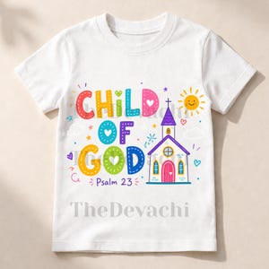 Kind van God png, Kingdom Kid shirtontwerp, geloofskleding peuter, afbeelding kleine jongen schrift, religieuze outfit meisjes, zondagsschool-T-shirt