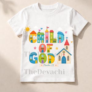 Zondagsschool-T-shirt, religieuze outfit meisjes, afbeelding kleine jongen schrifttekst, geloofskleding peuter, shirtontwerp Kingdom Kid, kind van God, kind van God png PNGEgg