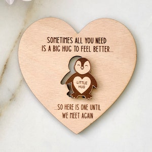 Penguin Pocket Hug Token, stuur een knuffelcadeau, Thinking of You-cadeau, Pick me Up-cadeau, Missing You-cadeau, isolatie Reisafstand Pocket Hug
