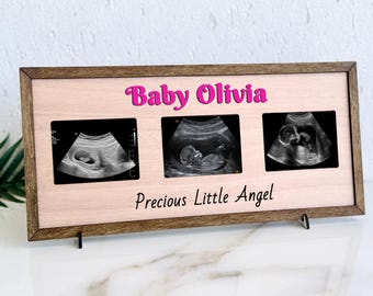 Marco de fotos personalizado para ecografía de bebé: un regalo de recuerdo del embarazo.