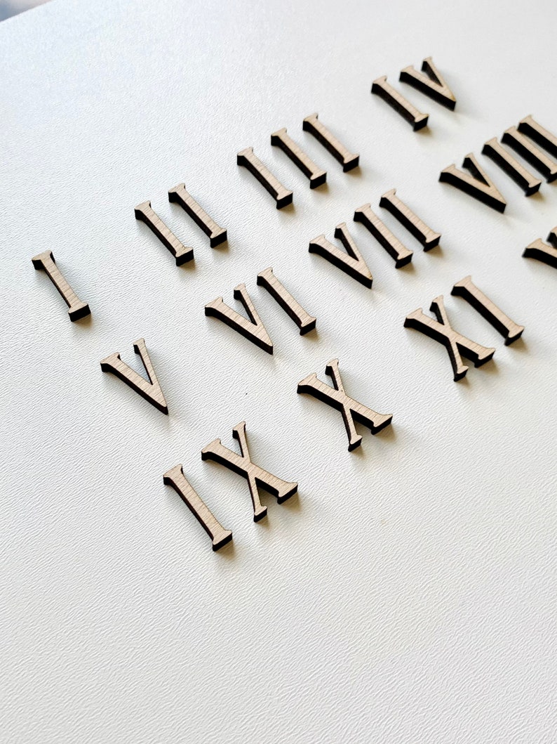 Roman Clock Numbers Latin Numbers in Bulk DIY Tiny Miniature Etsy