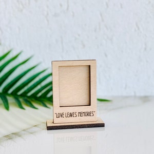 Mini Instax Photo Frames, Wooden Double & Trible Freestanding Polaroid Picture Frames, Custom Engraved Mini Picture Frame, Tiny Wood Frame