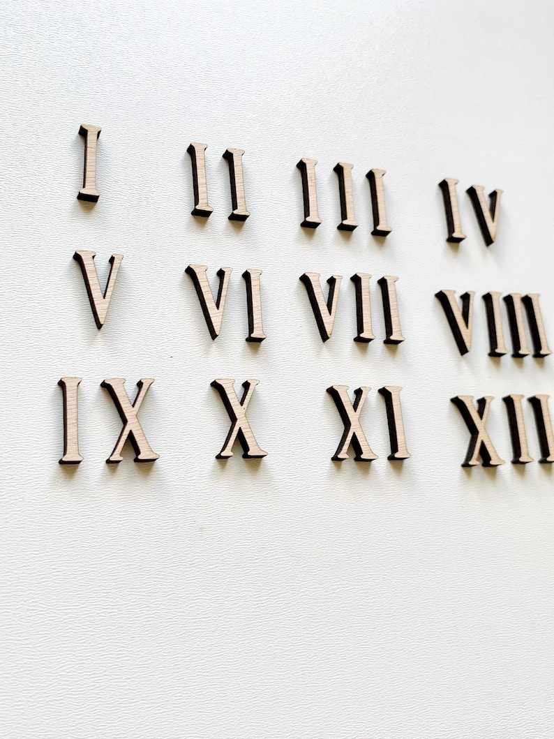 Roman Clock Numbers Latin Numbers in Bulk DIY Tiny Miniature Etsy