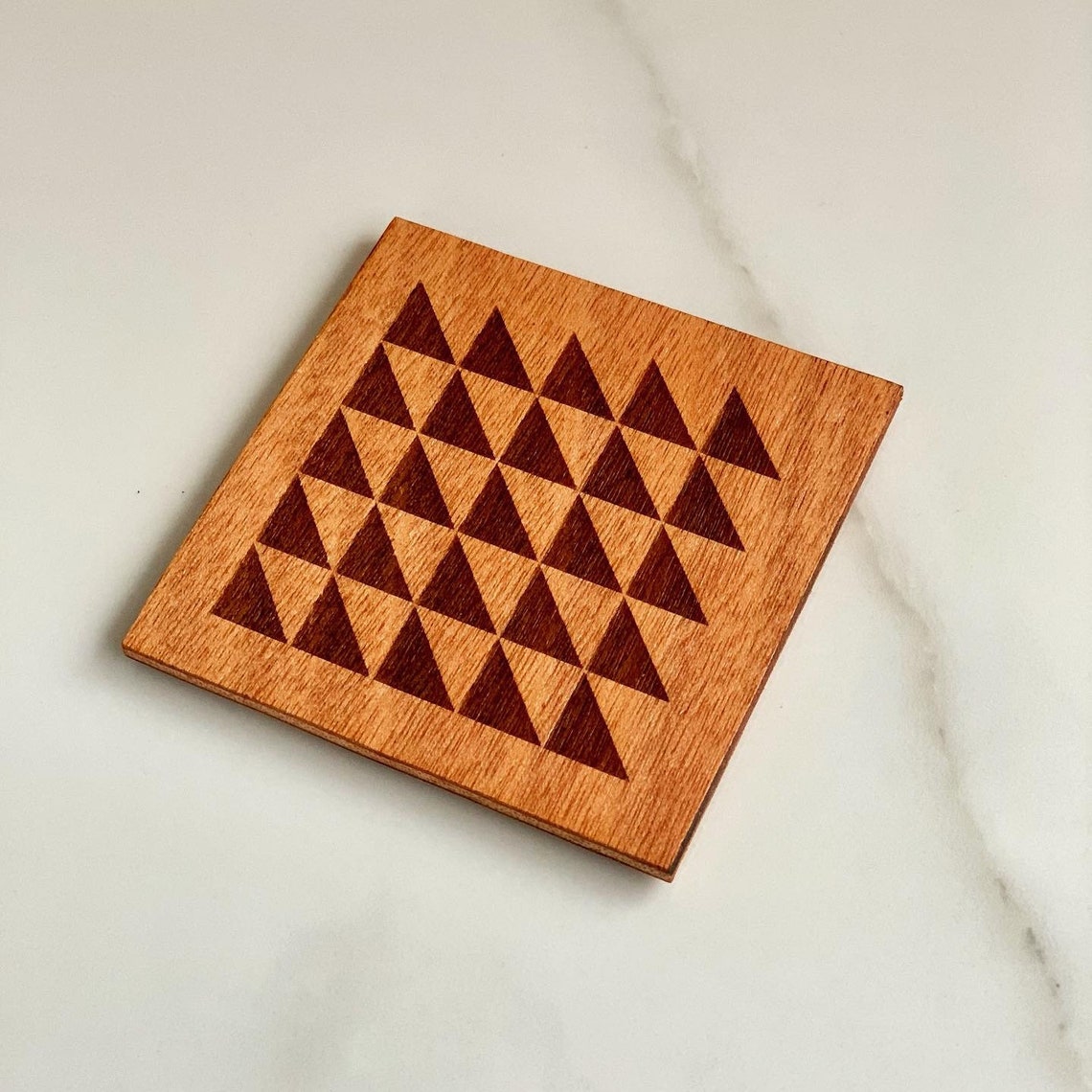 Wood coasters laser engraved and hand finished with natural Etsy