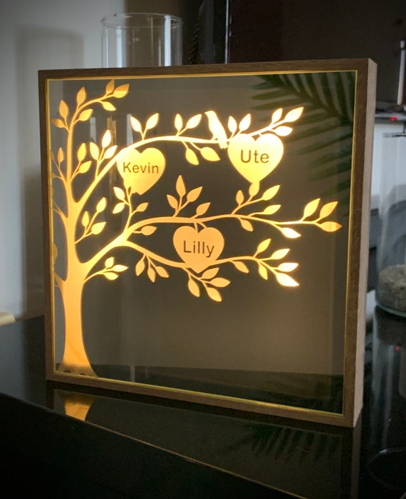 Personalized Mirror Lights Customized Family Line Drawing Warm Home Decoration