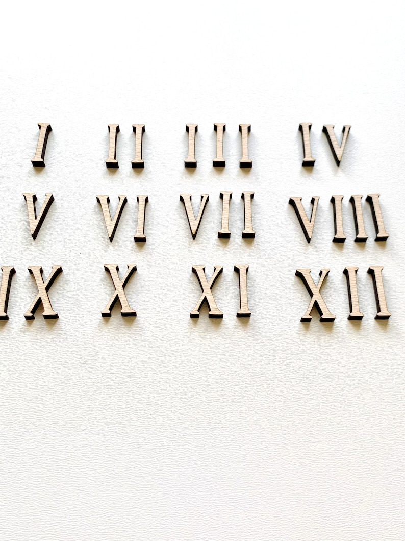 Roman Clock Numbers Latin Numbers in Bulk DIY Tiny Miniature Etsy