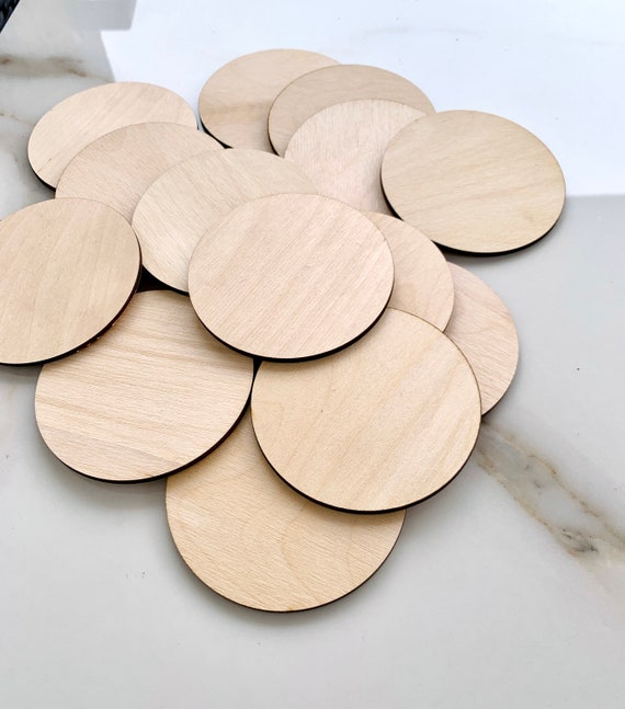 Wood Circle Thick DIY Crafts Eco-friendly Wood Botton Round Plywood Cut Out  Ornaments for Handwork 