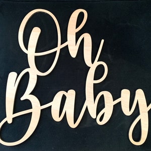 Cartello da parete in legno Oh Baby, cartello Hello Baby Shower, decorazione per battesimo del bambino, cartello in legno per battesimo del bambino, cartello per festa del bambino, cartello per asilo nido per neonato