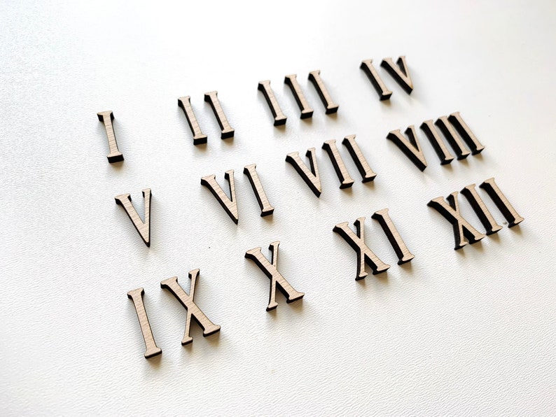 Roman Clock Numbers Latin Numbers in Bulk DIY Tiny Miniature Etsy