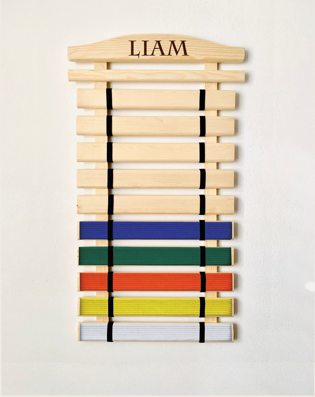 Martial Arts Belt Display Holder Personalized Karate Belt Etsy