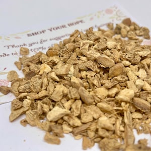 Ginger Root Cut and Sifted, Zingiber officinale, Perfect for tea blends, Tinctures and culinary, Herbal tea, Fragrant and Delicious!