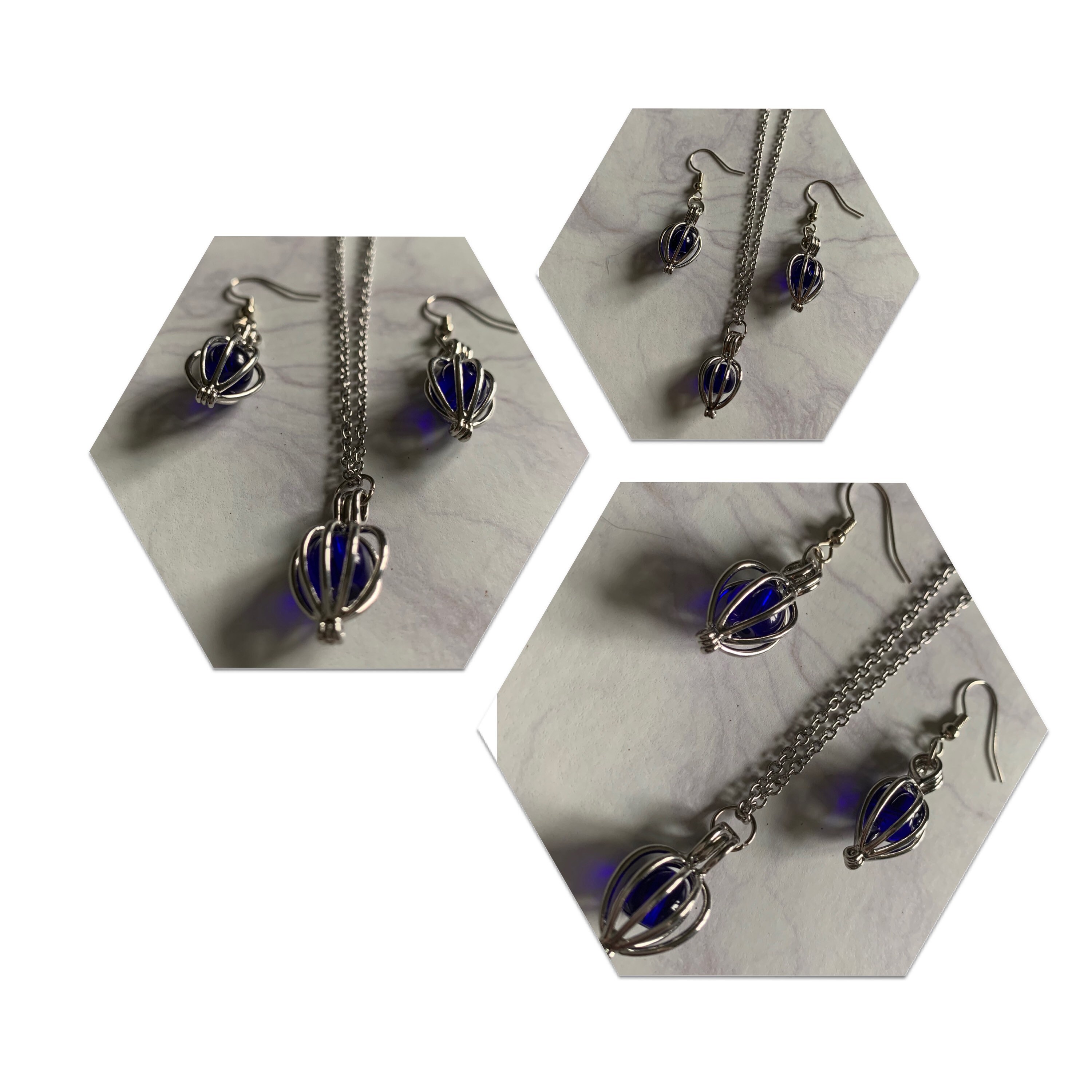 Earring and necklace set Etsy