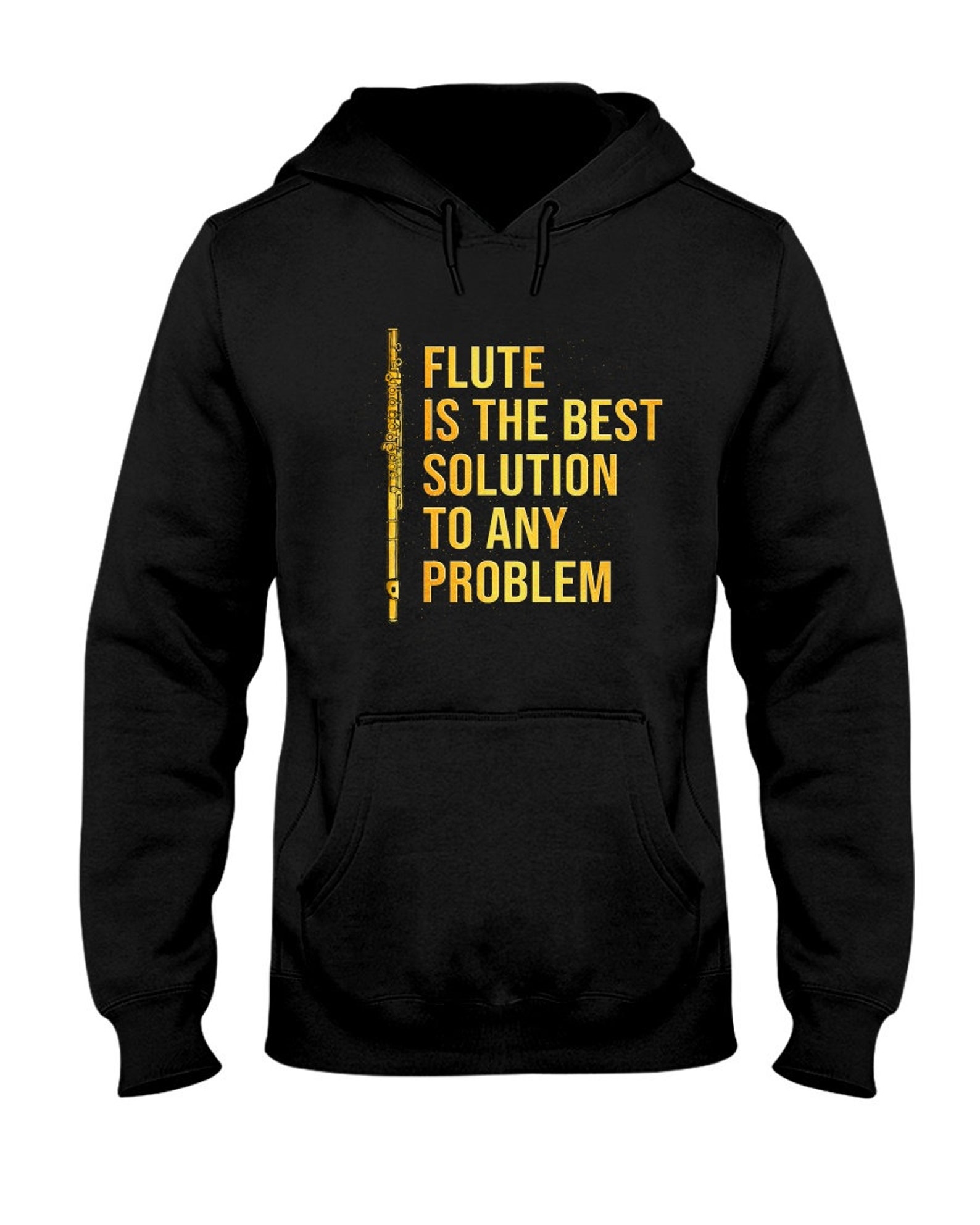 Flute Hooded Sweatshirt Best Solution Hooded Sweatshirt Etsy
