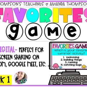 Virtual Party Game || Party Game || Games for ZOOM || Digital Games for Kids || Favorites Game || Digital Quiz